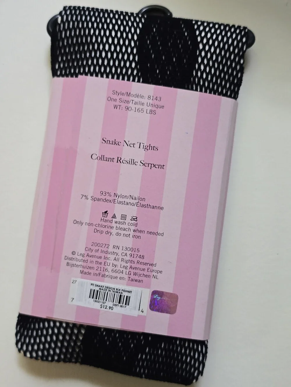 NWT Leg Avenue Black Snake Net Tights